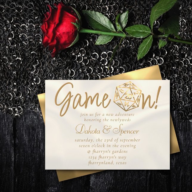 Invitación Juego naranja D20 activado | Roleplayer PnP Gamer  (Subido por el creador)