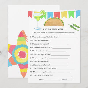 Invitación Juego para Despedida de Soltera Fiesta Mexicana de