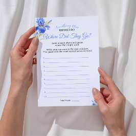 Invitación Juego para la ducha de novia Blue Iris ¿A dónde fu