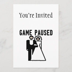 Invitación Juego Pausado Novia & Novio