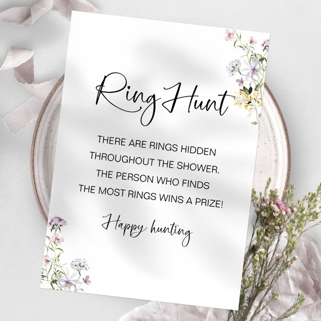 Invitación Juego Ring Hunt Wildflower Bridal Shower (Subido por el creador)