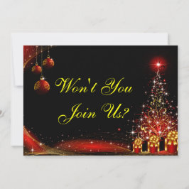 Invitación Juego Rojo De La Noche De Los Navidades