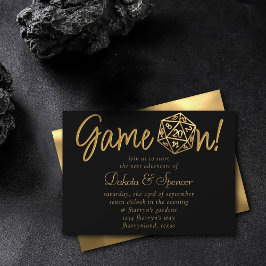 Invitación Juego RPG activado | Fantasía de oro Tabletop Retr