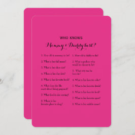 Invitación Juegos Baby Shower de doble cara - Consejo | Quién