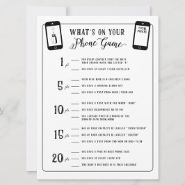 Invitación Juegos Baby Shower Lo que está en tu juego de telé