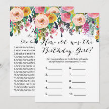 Juegos de cumpleaños florales x2 - juego de teléfo