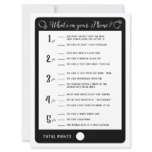 Juegos de ducha de novia Lo que hay en tu juego de