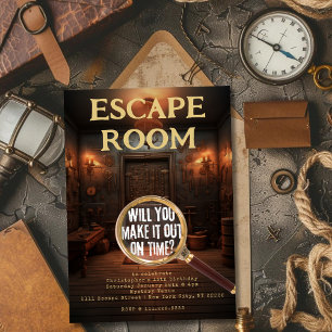 Invitación Juegos de Escape Sala Fiesta de Cumpleaños