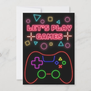 Invitación Juegos de Gaming Lets Play