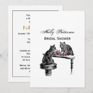 Invitación Juegos de mesa Dos gatos jugando ajedrez Partido R