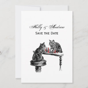 Invitación Juegos de mesa Dos gatos jugando ajedrez Partido R