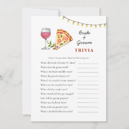 Invitación Juegos de Pizza y Wine Bridal Shower Trivia