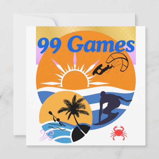 Invitación Juegos De Verano De 99 (Anverso)