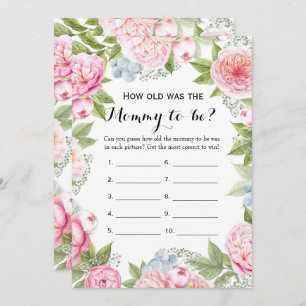 Invitación Juegos dobles de Baby Shower del Lado 2 cómo viejo