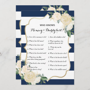 Invitación Juegos laterales dobles de Baby Shower - consejo