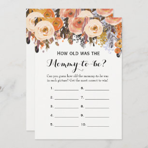 Invitación Juegos laterales dobles de Baby Shower del otoño