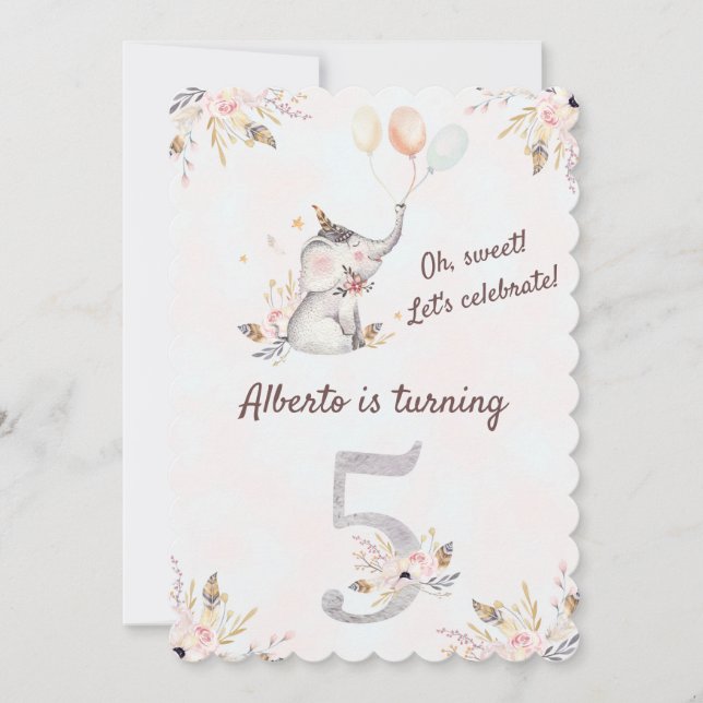 Invitación Jueves 15 de Aniversario de la Flora del Elefante  (Anverso)