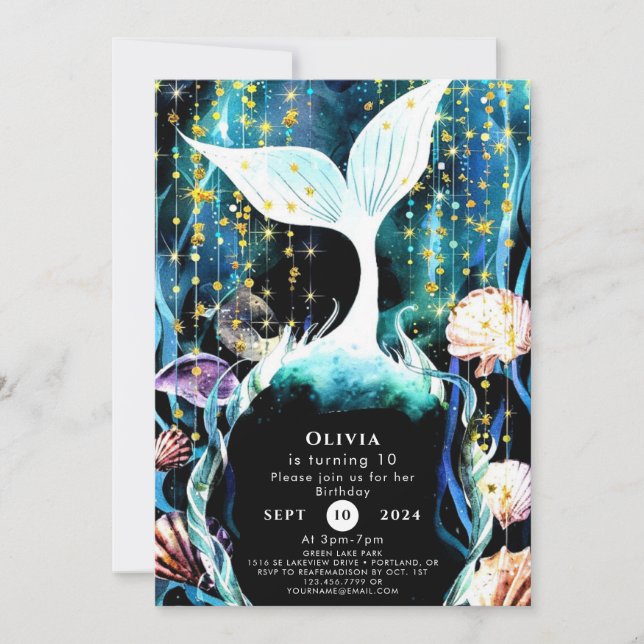 Invitación Jueves de la sirena submarina (Anverso)