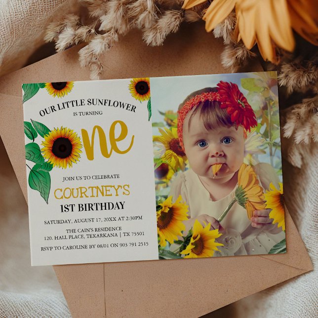 Invitación Jueves de verano de verano de Cute 1 cumpleaños |  (Subido por el creador)