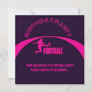 Invitación Jugador Chica de fútbol, equipo, regalo de Chica d