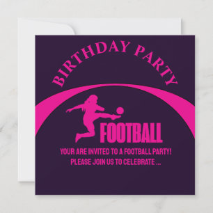 Invitación Jugador Chica de fútbol, equipo, regalo de Chica d