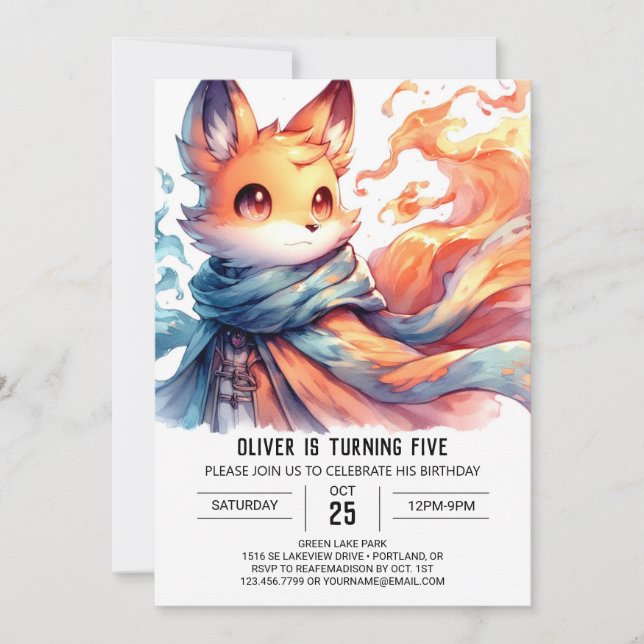 Invitación Jugador cumpleaños de Fox Digital (Anverso)