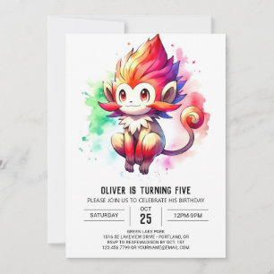 Invitación Jugador cumpleaños de mono digital