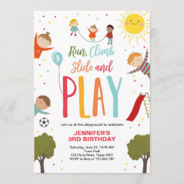 Invitación Jugador Cumpleaños Invitar A Fiesta En Park Boy