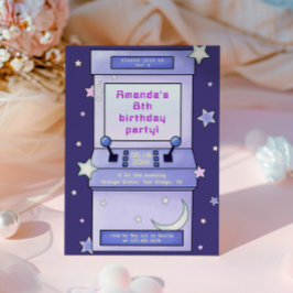 Invitación Jugador de arcada con retro lindo Aniversario