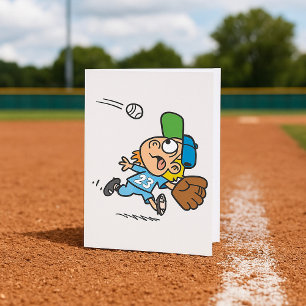 Invitación Jugador de béisbol atrapando pelota en medio de un