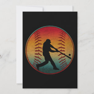 Invitación Jugador de béisbol vintage