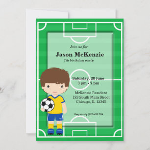 Invitación Jugador de fútbol