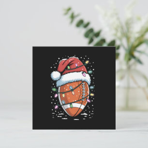 Invitación Jugador de fútbol americano de Navidad de Santa De