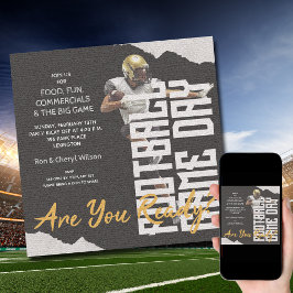 Invitación Jugador de fútbol Día Negro