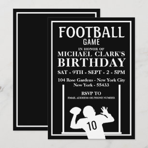 Invitación Jugador de fútbol, partido de cumpleaños de fútbol