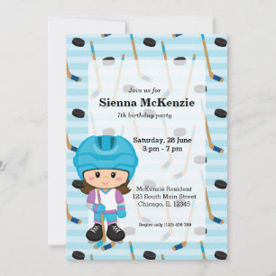 Invitación Jugador de hockey