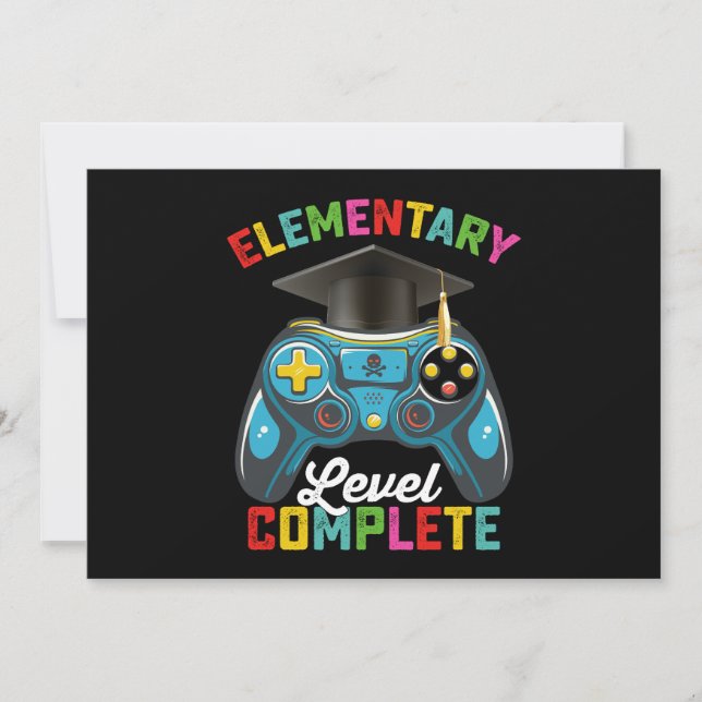 Invitación Jugador de juegos de graduación completo de nivel  (Anverso)