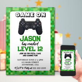 Invitación Jugador de nivel de videojuego