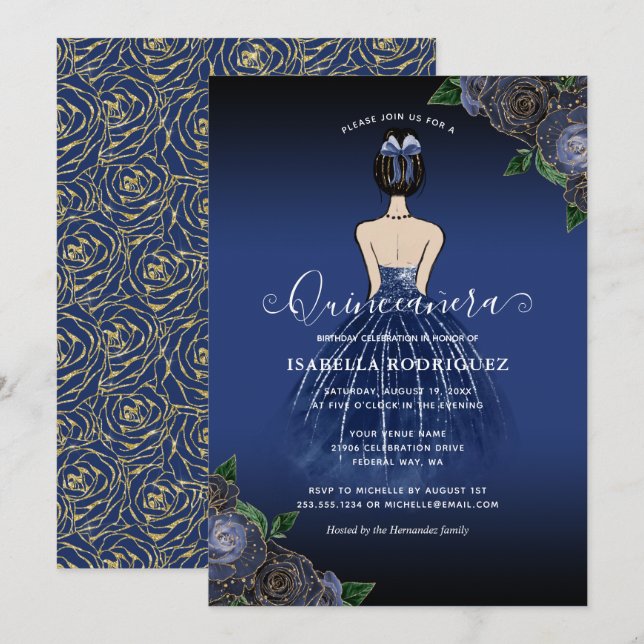 Invitación Jugador de oro de la Marina Floral (Anverso / Reverso)