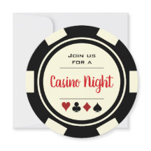 Jugador de póquer Black White Casino Night Birday