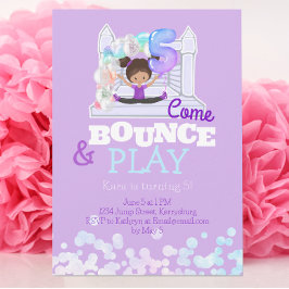 Invitación Jugador de salto de casa de Bonza quinto cumpleaño