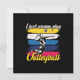 Invitación Jugador de voleibol   Solo Quiero Jugar Al Voleibo