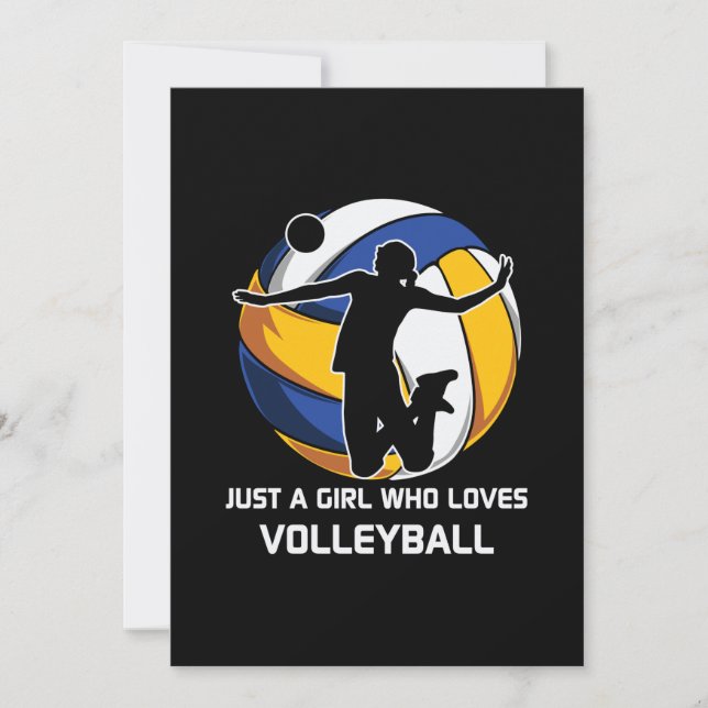 Invitación Jugador de voleibol, solo un Chica que ama el vole (Anverso)