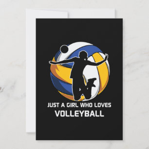 Invitación Jugador de voleibol, solo un Chica que ama el vole