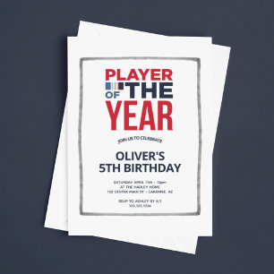 Invitación Jugador del cumpleaños del niño