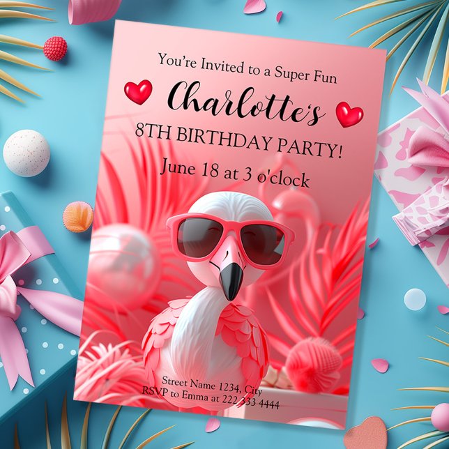 Invitación Jugador Flamingo Fiesta Cumpleaños (Subido por el creador)