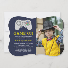 Invitación Jugador moderno cualquier edad foto de cumpleaños