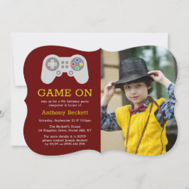 Invitación Jugador moderno cualquier edad foto de cumpleaños
