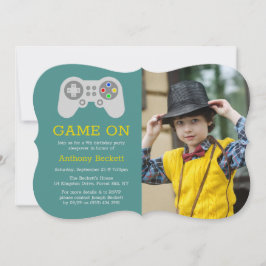Invitación Jugador moderno cualquier edad foto de cumpleaños