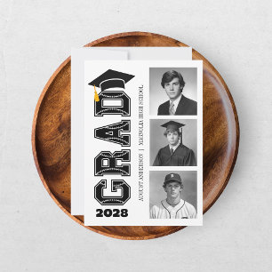 Invitación Jugador Moderno de Béisbol Senior Foto Graduación